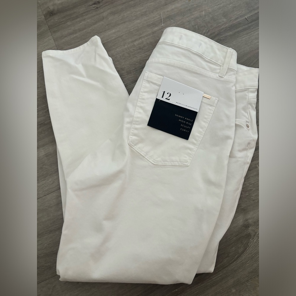 White House Black Market white skinny jeans